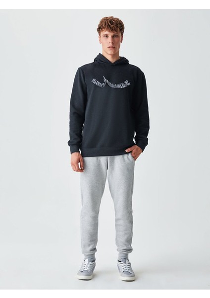 Rıgoma Erkek Kapüşonlu Baskılı Sweatshirt