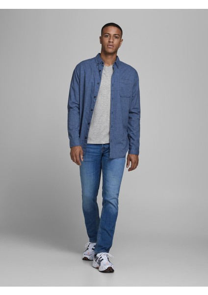 T-Shirt Jjeplain Ss V Neck 12136713-Lgm modelleri