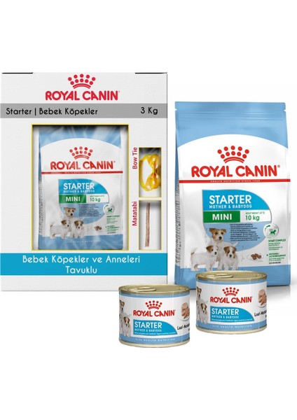Mini Starter Küçük Irk Yavru Köpek Başlangıç Maması 3 kg ve 2 Adet Konservesi