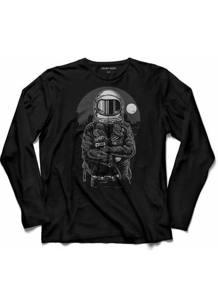 Astronaut Rebel Nasa Uzay Astronot Uzun Kollu Tişört