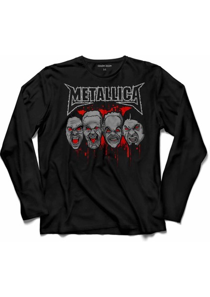 Metallıca Logo Heavy Metal Rock Musıc Uzun Kollu Tişört