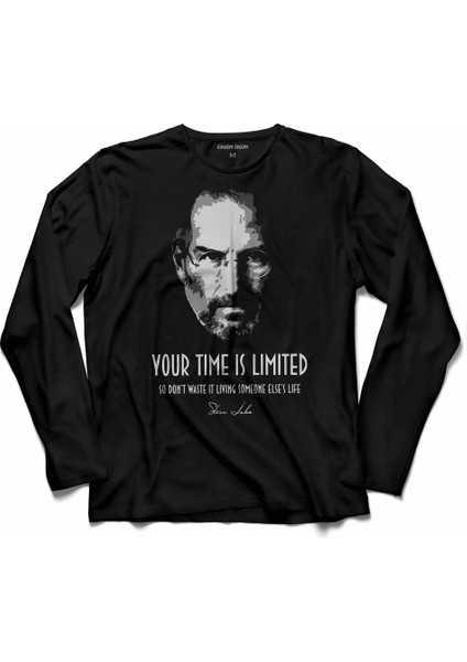 Steve Jobs Your Time Is Lımıted Apple Uzun Kollu Tişört