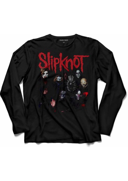 Slipknot Slip Knot Metal Musıc Des Moınes Uzun Kollu Tişört