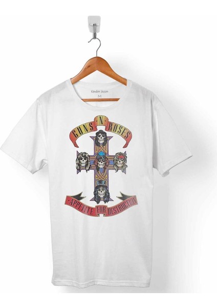Guns N And Roses Gun Gül ve Kan Erkek Tişört