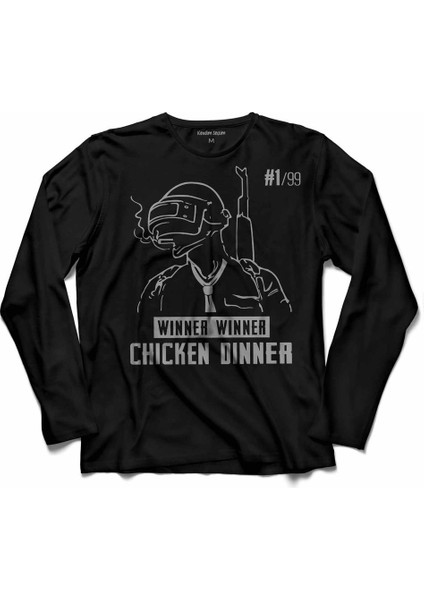 Pubg Pub G Wınner Chıcken Dınner Uzun Kollu Tişört