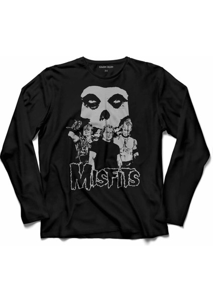 The Mısfıts Punk Rock Death Comes Rıppıng Uzun Kollu Tişört