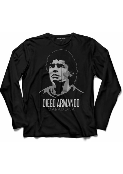 Maradona Dıego Armando Maradona Uzun Kollu Tişört