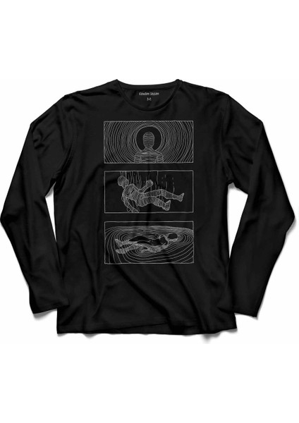 Astronot Uzayda Hamak Nasa Cosmos Uzun Kollu Tişört