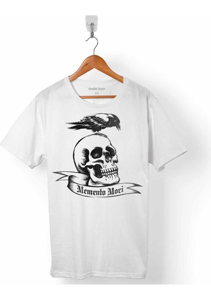 Memento Morı Skull Crow Skeleton Kuru Kafa Erkek Tişört