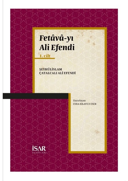 Fetava-Yı Ali Efendi (2 Cilt Takım) - Çatalcalı Ali Efendi