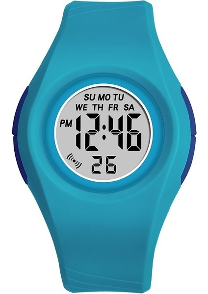 Sinin 8140 Öğrenci Jöle Renkli Aydınlık Su Geçirmez Dijital Izle (Sky Blue) (Yurt Dışından)