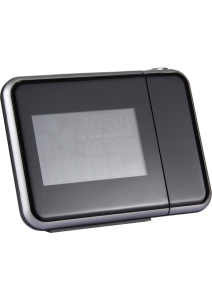 Çok Fonksiyonlu LCD Ekran Projeksiyon Çalar Saat - Siyah (Yurt Dışından)