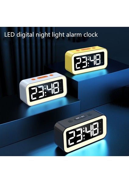 LED Gece Lambalı Elektronik Çalar Saat - Sarı (Yurt Dışından)
