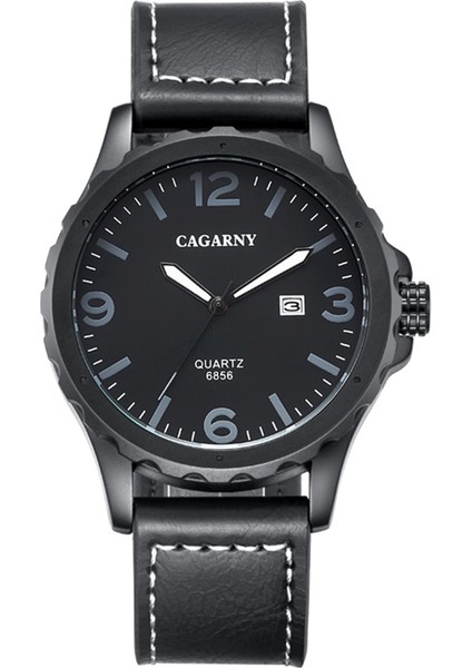 Cagarny 6812 Desen Alaşımlı Case Quartz Izle Siyah (Yurt Dışından)