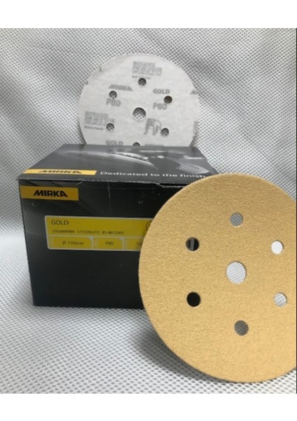 Mırka Gold Zımpara 150MM Cırt 7d P80 10'lu Paket