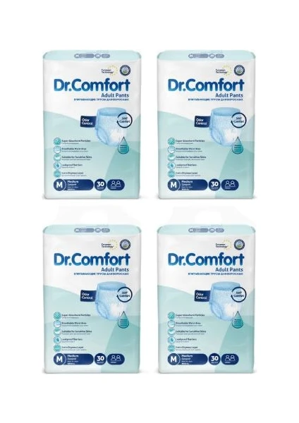 Dr. Comfort Dr.comfort Emici Külot Hasta Bezi Medium Beden - 4 Paket - (120 Adet)