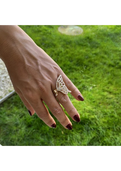 Zirkon Taşlı Kelebek Bijoux Yüzük Bf50sr