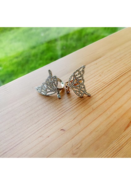 Zirkon Taşlı Kelebek Bijoux Yüzük Bf50sr