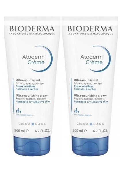Atoderm Cream Tube 200 ml 2 Adet