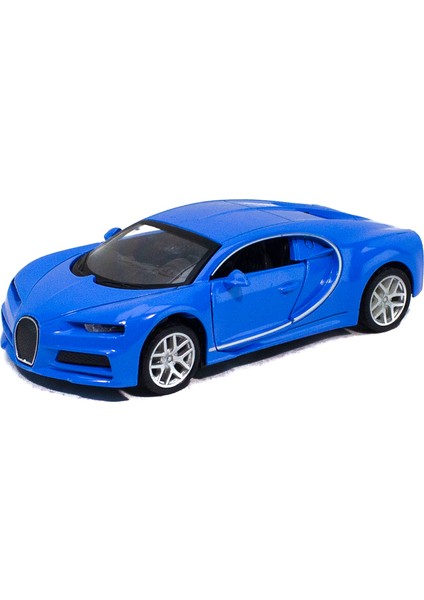 Oyuncak Metal Bugatti Mavi Çek Bırak 12 cm