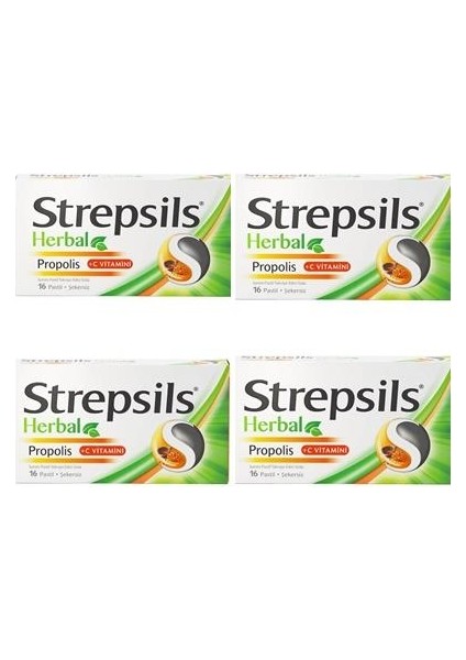 Herbal Propolis Aromalı 16 Pastil 4 Adet