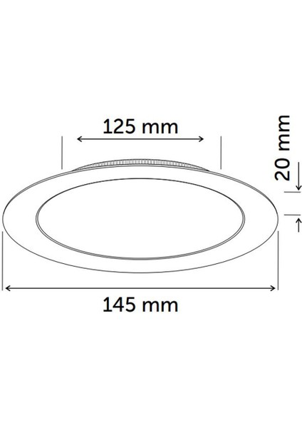 Inoled 9W Yuvarlak Sıva Altı LED Panel 3300K Günışığı İN-TLS-2709-02