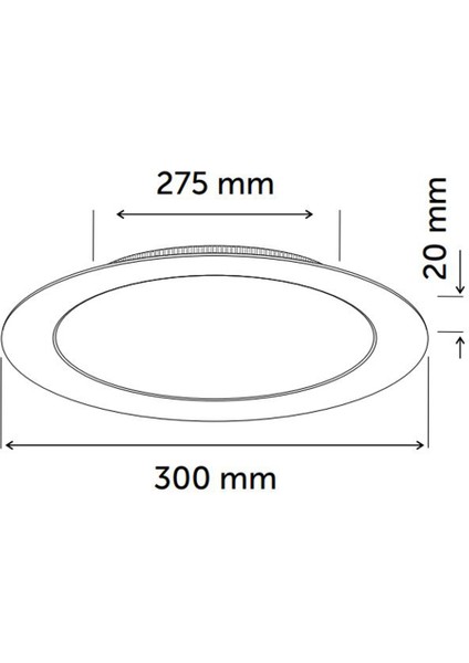 Inoled 24W Yuvarlak Sıva Altı LED Panel 6500K Beyaz İN-TLS-2724-01