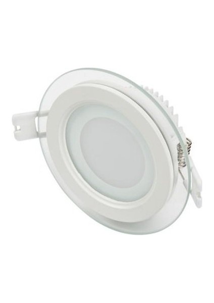6 Watt Panel LED Armatür Sıva Altı Yuvarlak Ct 5181 Beyaz Işık 6400K Camlı Kasa