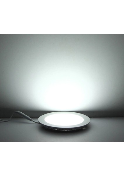 6 Watt Panel LED Armatür Sıva Altı Yuvarlak Ct 5145 Beyaz Işık 6400K Alüminyum Kasa