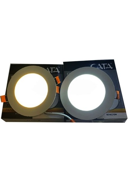 6 Watt Panel LED Armatür Sıva Altı Yuvarlak Ct 5145 Beyaz Işık 6400K Alüminyum Kasa