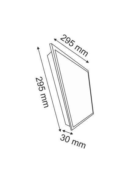 5286 25W 30X30 Sıva Altı Klipin LED Panel Armatür 3200K Günışığı Sarı Işık modelleri