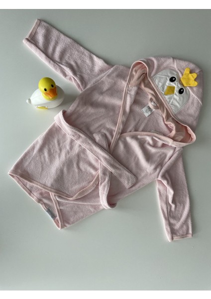 Pembe Civcivli Kız Bebek Bornozu fırsatları