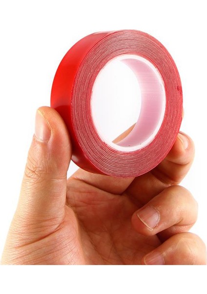 2 Metre Güçlü Yapışkanlı Çift Taraflı Slikon Pratik Şeffaf Bant