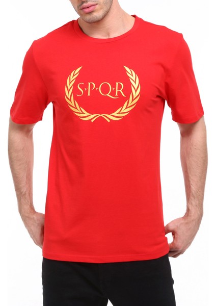 Spqr Erkek T-Shirt Ares Kırmızı