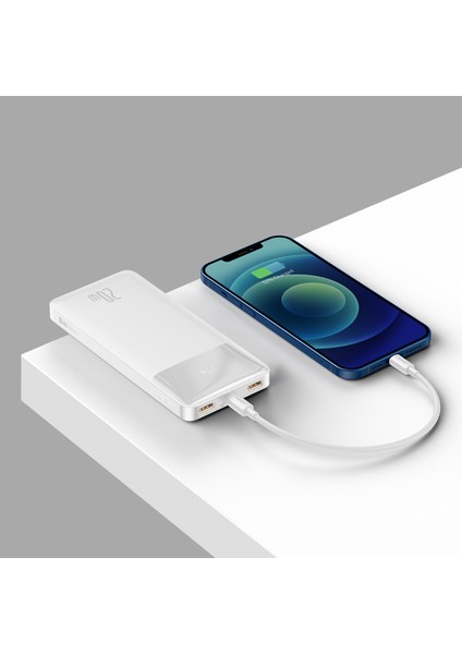 Bipow Dijital Ekranlı 20W 10.000 Mah Powerbank Beyaz indirimleri