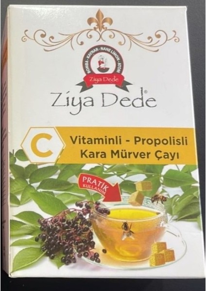 C Vitaminli Propolisli Kara Mürver Çayı 150 gr 60 Küp