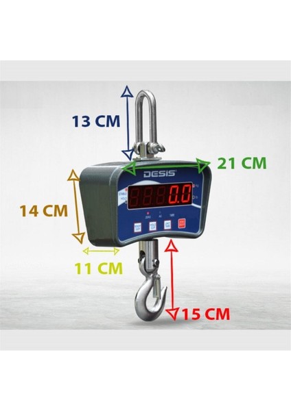 Ocs-B Dijital Vinç Baskülü - Hassasiyet: 0,5 Kg. Max: 1000 Kg.