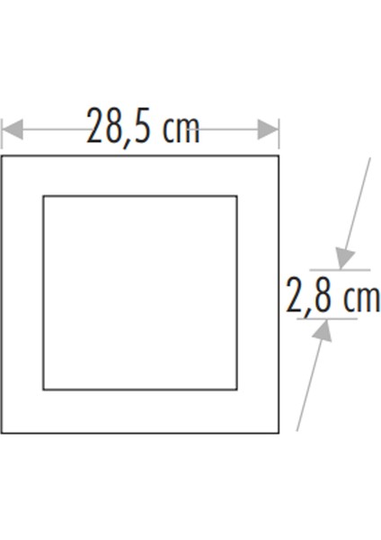 30 Watt Panel LED Armatür Sıva Üstü Kare Ct 5274 Beyaz Işık 6400K Plastik Kasa