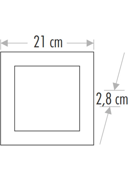 25 Watt Panel LED Armatür Sıva Üstü Kare Ct 5272 Beyaz Işık 6400K Alüminyum Kasa modelleri