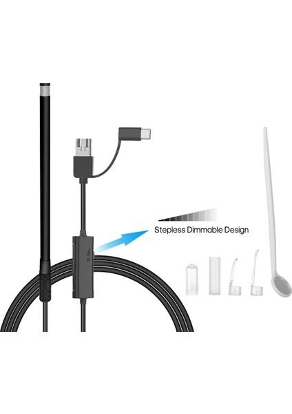 USB Hd 5.5mm Lens Su Geçirmez LED Işıklı Mikro Muayene Endoskopi Kamerası 1280X720 Hd (Yurt Dışından)