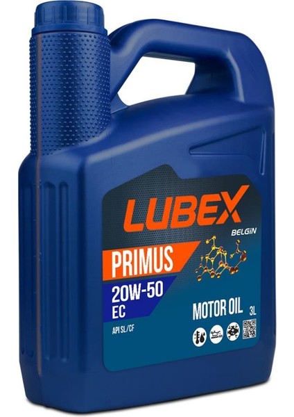 Primus 20W-50 EC 3 Litre Motor Yağı ( Üretim Yılı: 2022 )