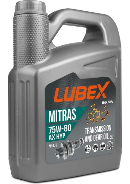 Mitras AX HYP 75W-80 3 Litre Şanzıman Yağı ( Üretim Yılı: 2021 )