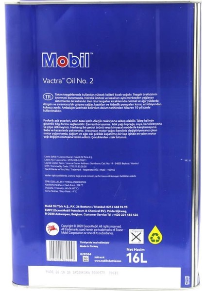 Vactra Oil No:2 16 Litre Kızak Yağı