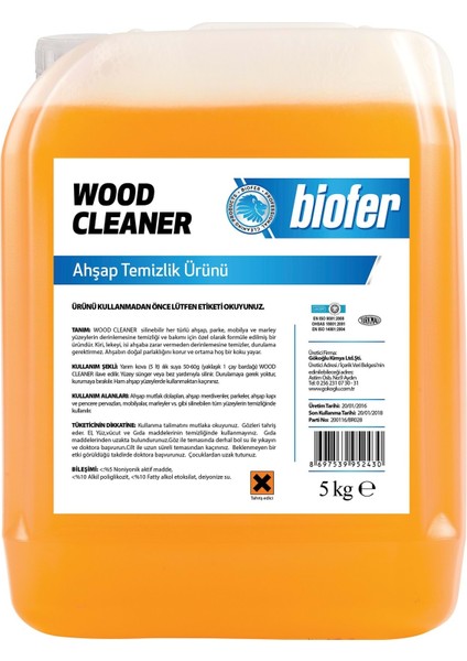 Wood Cleaner Ahşap Temizlik Ürünü 5 kg