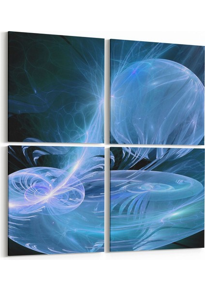 10361K4 Abstract Görsel Kare 4'lü Kanvas Tablo