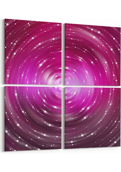 10375K4 Abstract Görsel Kare 4'lü Kanvas Tablo