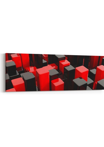 10050YI Abstract 3 Boyut Görsel Yatay Ince Kanvas Tablo