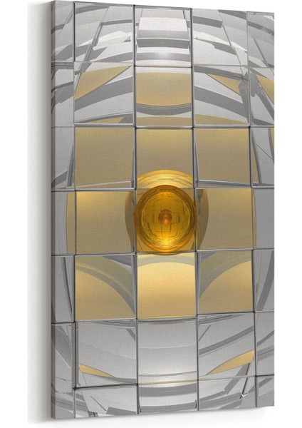 10047DD Abstract 3 Boyut Görsel Dikey Dar Kanvas Tablo