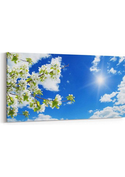 10586YD Ağaç Görseli Yatay Dar Kanvas Tablo