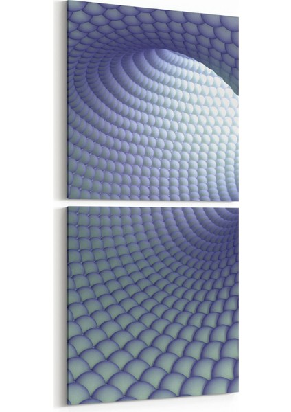 10224K2D Abstract Girdap Görsel Kare 2'li Dikey Kanvas Tablo